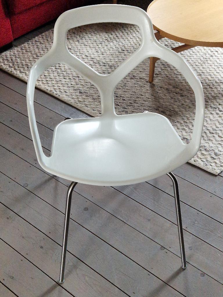 6 chaises Desalto blanches inox, Huis en Inrichting, Ophalen, Overige materialen, Gebruikt, Wit