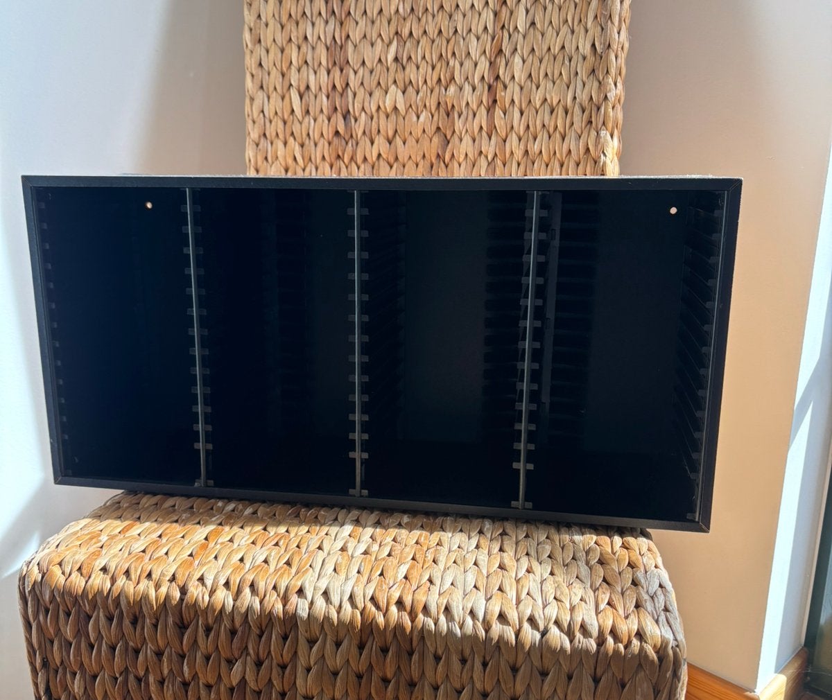 Étagère de rangement pour CD – 52 compartiments, 25 à 75 disques, Enlèvement, Utilisé, Bois