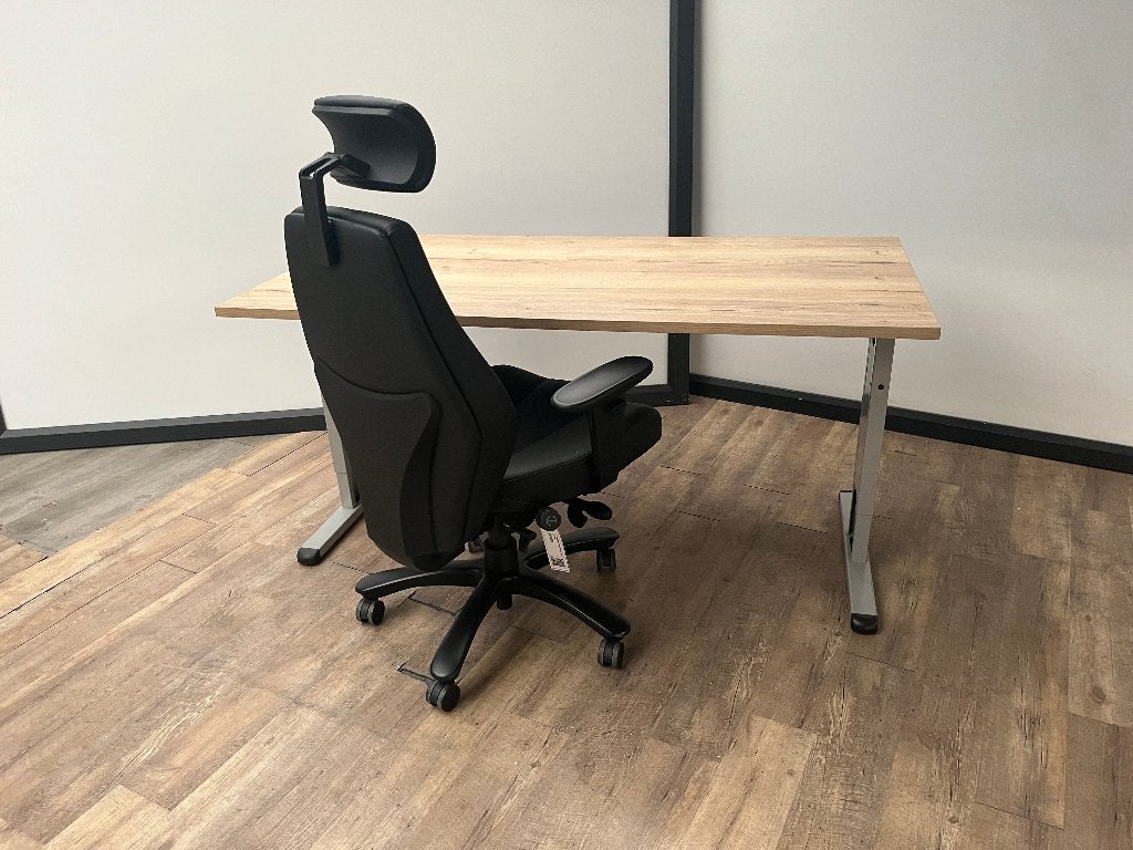 Bureau T-poot Aluminium + Nieuw blad, Ophalen