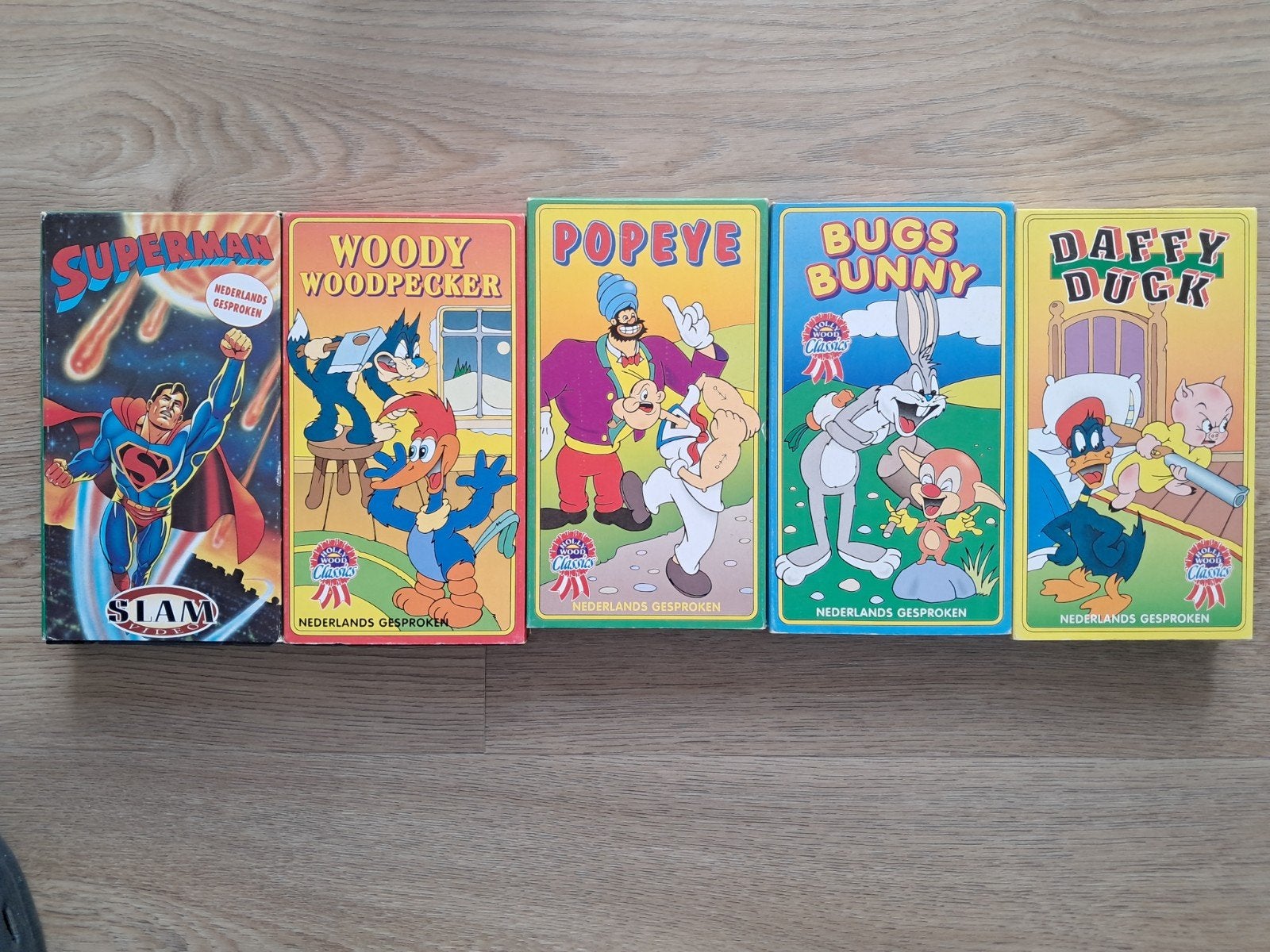 Vhs superman, daffy duck ,Woody woodpecker, Popeye, Boeken, Ophalen of Verzenden