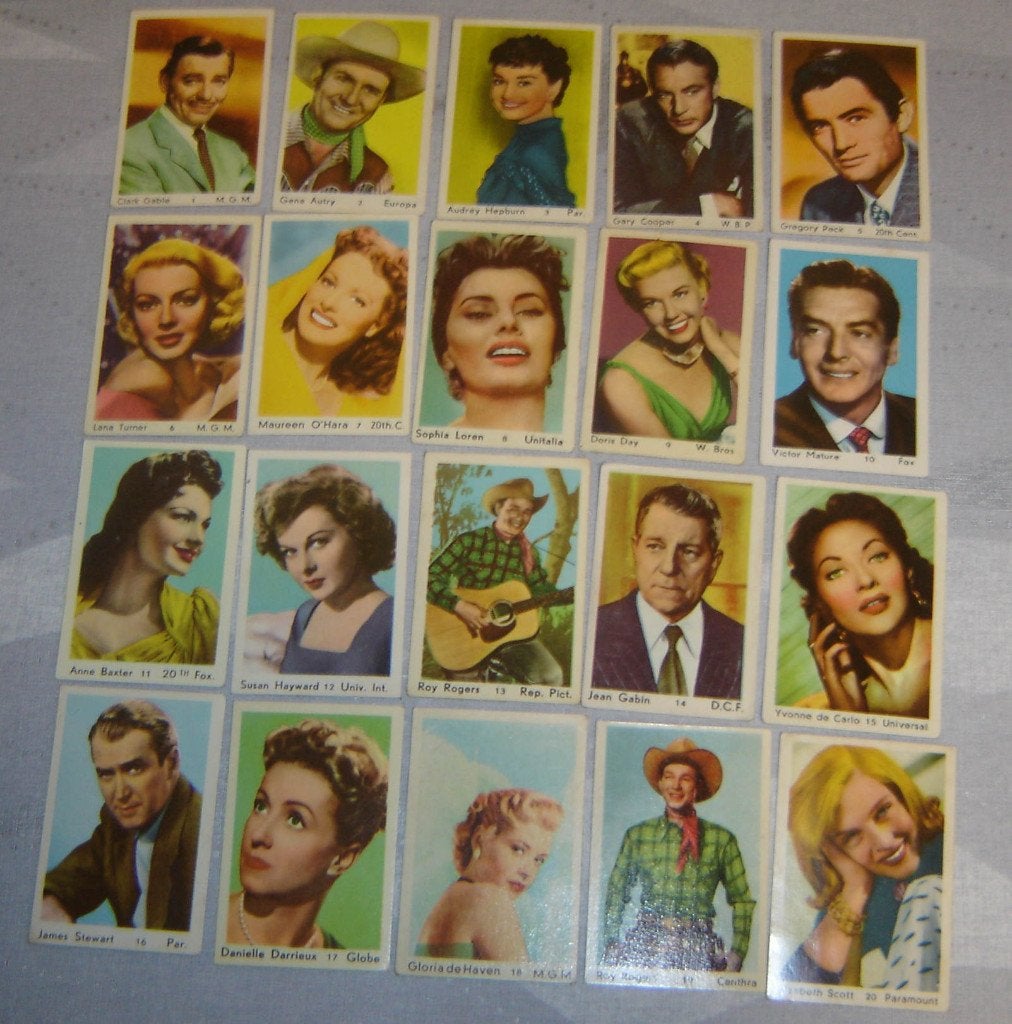 Chromos Filmsterren Maple Leaf Serie 50st Studio, Gebruikt, Verzenden, 1940 tot 1960, Prent