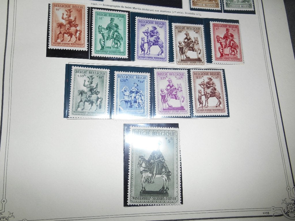 lot de 10 Timbres Belge St Martin 1942, Timbres & Monnaies, Enlèvement ou Envoi