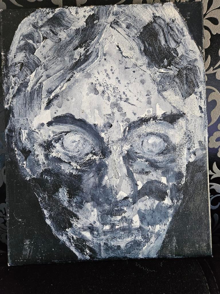 Portret Jan Hoet door Ann Francq, Antiek en Kunst, Kunst | Schilderijen | Modern, Ophalen