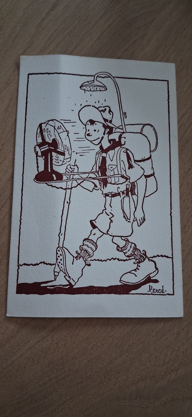 Herge postkaart, Verzamelen, Ophalen of Verzenden