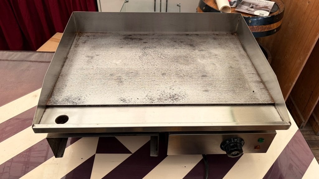 Elektrische bakplaat horeca plancha 230V 3000W, Zakelijke goederen, Ophalen, Gebruikt, Fornuis, Frituur en Grillen