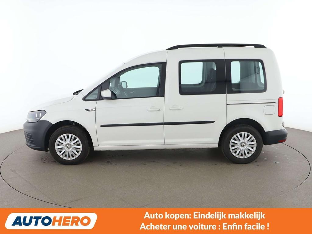 Volkswagen Caddy 1.0 TSI Trendline BlueMotion (bj 2018), Auto's, Volkswagen, Stof, Gebruikt, Wit, 5 deurs