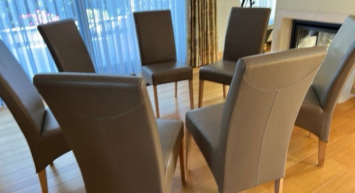Lederen stoelen, Huis en Inrichting, Ophalen, Zo goed als nieuw
