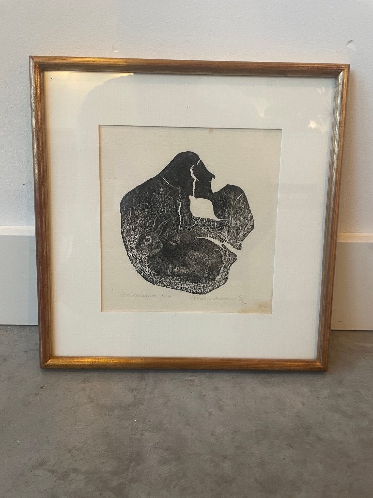 Dorothea Bonduel — œuvre signée et datée (1986), Antiquités & Art, Art | Peinture | Classique, Enlèvement, Papier, Dessin, Encadré