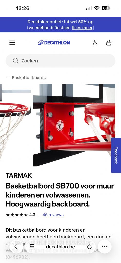 Basketbal ring, Ophalen, Nieuw