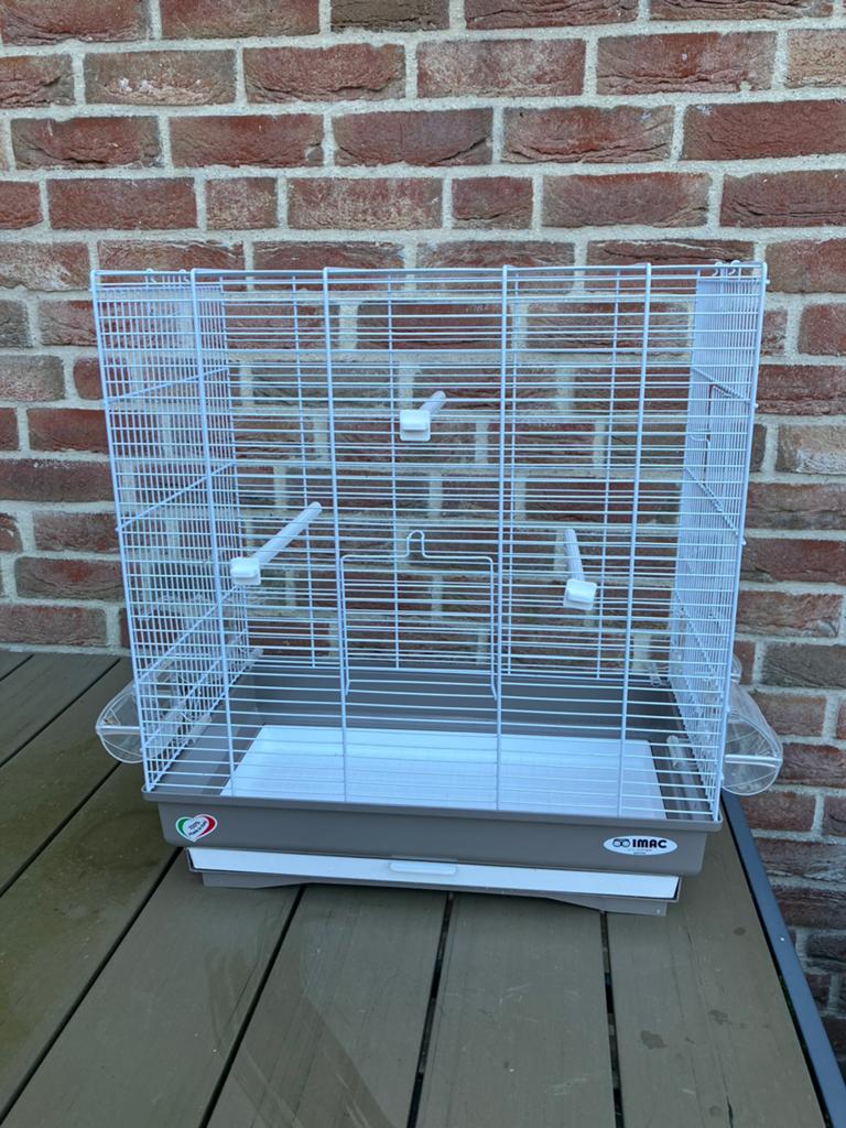 WITTE VOGELKOOI IMAC VOOR KL. VOGEL KANARIE-PARKIET  48 EURO, Enlèvement, Comme neuf, Autres matériaux, Cage à oiseaux