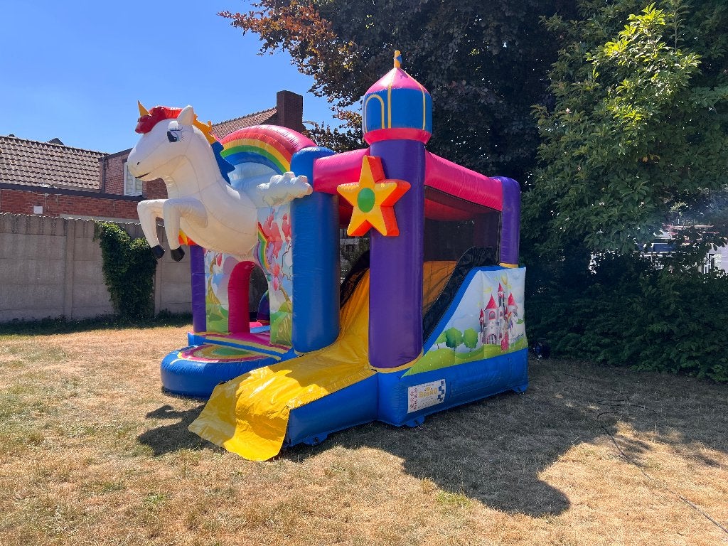 Springkasteel Unicorn, Hobby en Vrije tijd, Ophalen, Zo goed als nieuw