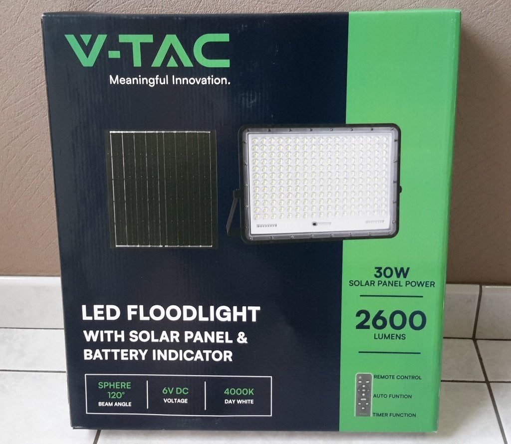 V-TAC grote schijnwerper op zonne-energie ( NIEUW ), Zonne-energie, Ophalen of Verzenden, Led, Nieuw