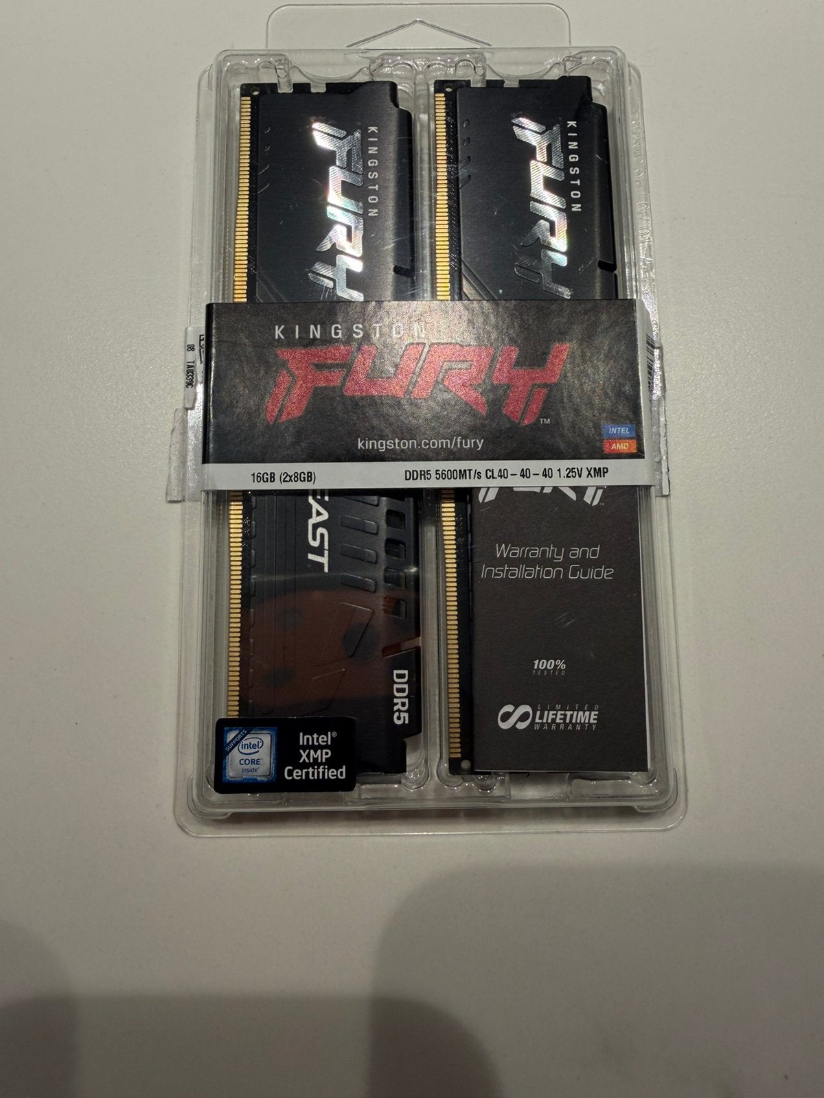 Kingston FURY Beast 16 GB DDR5-5600 (2x 8 GB), Computers en Software, RAM geheugen, Ophalen of Verzenden, Zo goed als nieuw, DDR5