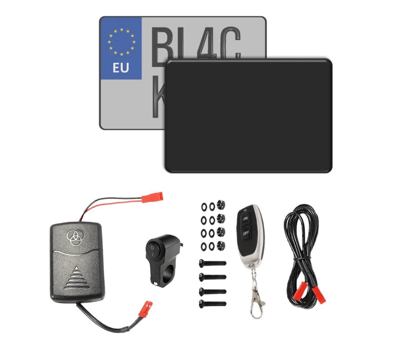 EU Motorcycle Electric Blackout License Plate Cover Kit, Motos, Accessoires | Autre, Enlèvement ou Envoi, Neuf