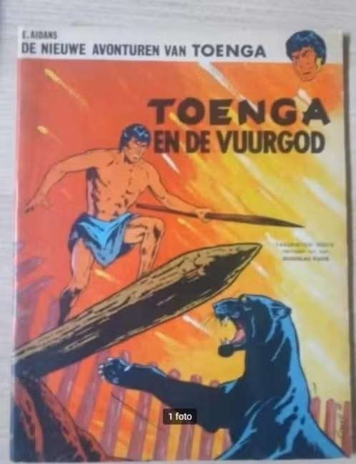 strip Toenga - 3 Toenga en de vuurgod, Boeken, Eén stripboek, Verzenden, Zo goed als nieuw