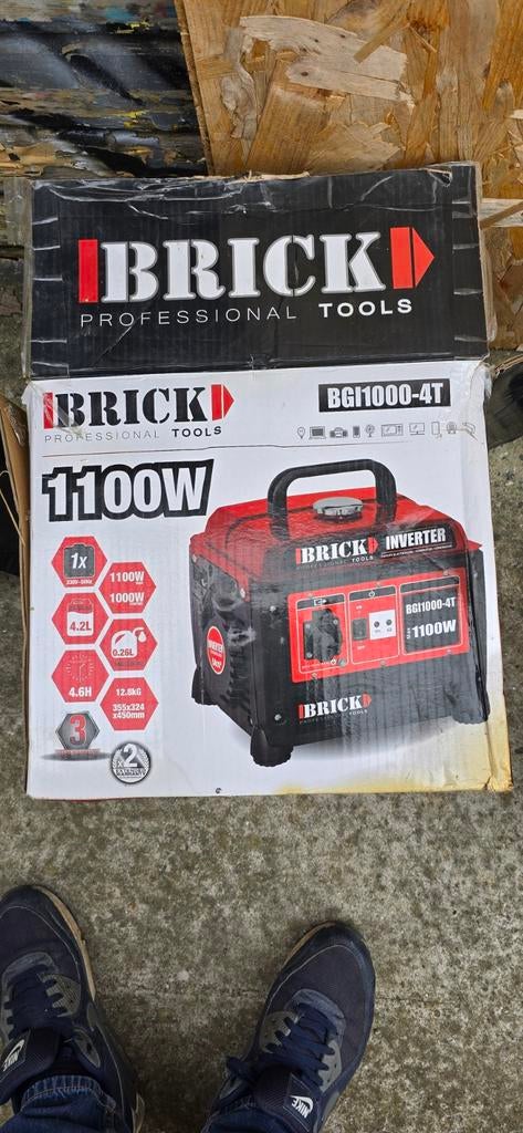 Générateur 1100w, Ophalen, Gebruikt, Minder dan 5 kVA, Benzine