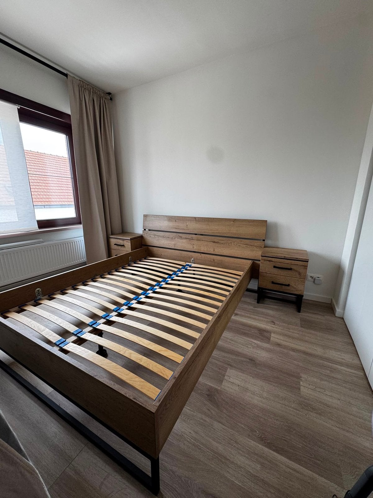 Bed, commode en 2 nachtkastjes, Huis en Inrichting, Ophalen, Zo goed als nieuw, Tweepersoons