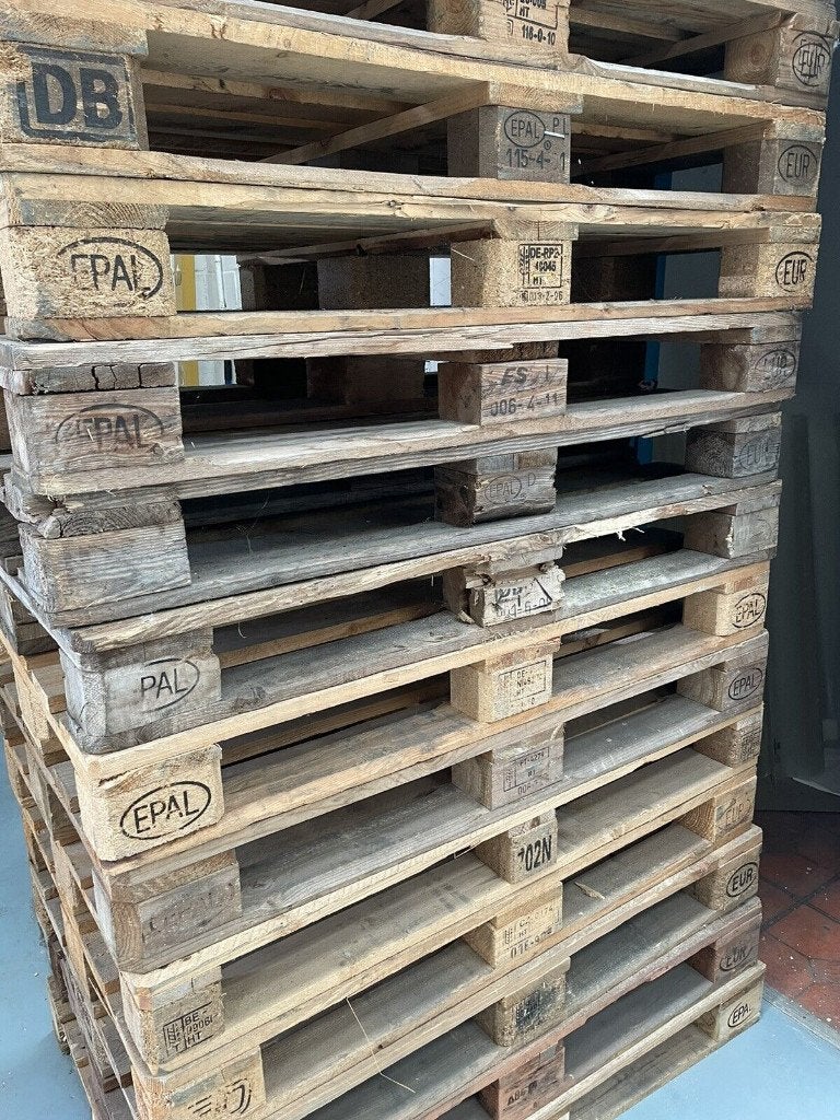 30 europallets, Bricolage & Construction, Enlèvement, Utilisé, Palette