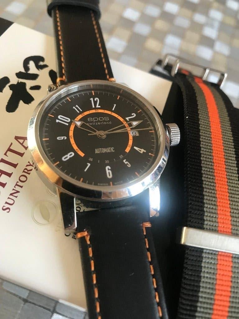 EPOS SWITZERLAND "sophistiquée 3386", Enlèvement, Utilisé, Montre-bracelet, Autres matériaux