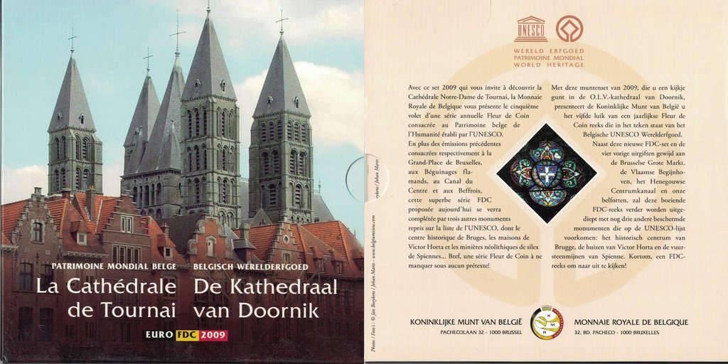 Belgique : Coffret euro 2009 - Tournai (8 pièces), Timbres & Monnaies, Monnaies | Belgique, Envoi, Série