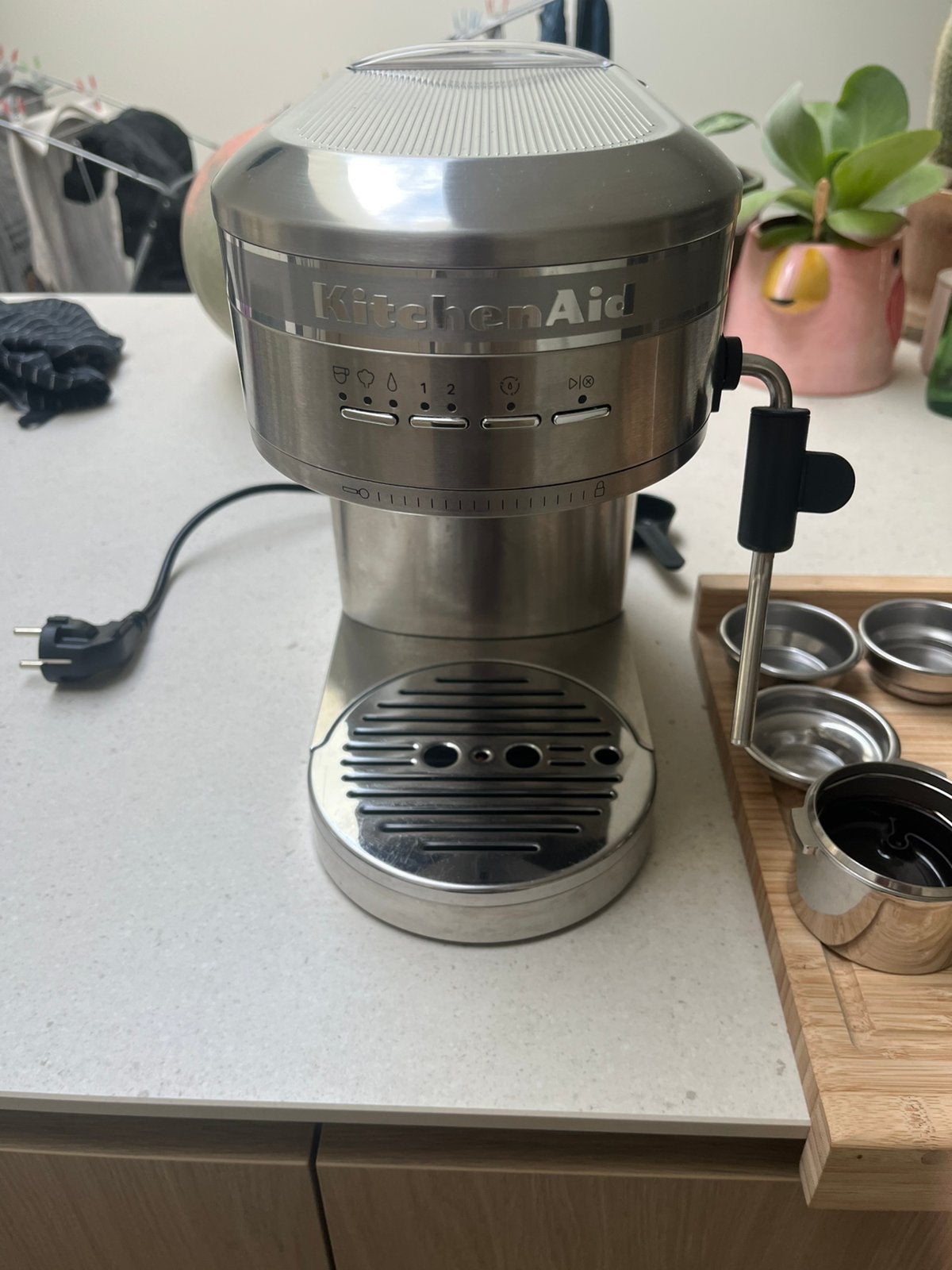 Koffie aparaat kitchenaid, Elektronische apparatuur, Ophalen, Gemalen koffie, Espresso apparaat, Zo goed als nieuw