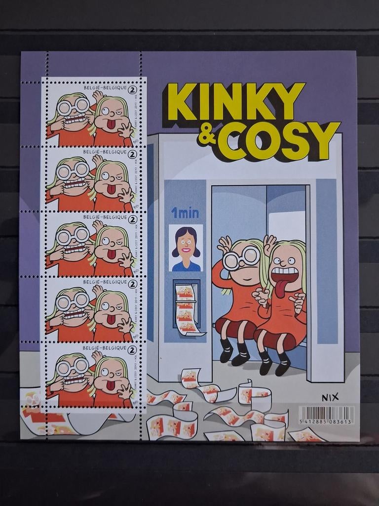 4711** velletje 5 jeugdfilatelie "Kinky & Cosy" ongeplooid, Verzenden, Orginele gom, Kunst, Zonder stempel