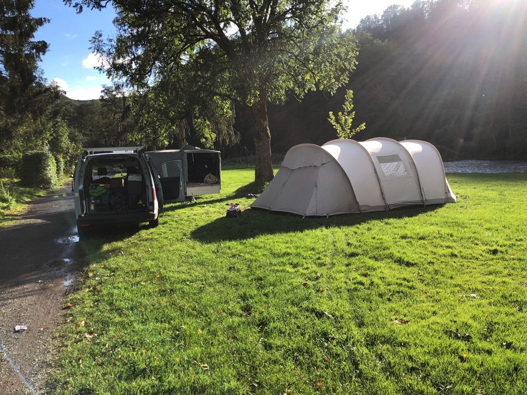 polykatoen tent 6,25mx3m, Caravanes & Camping, Tentes, jusqu'à 6, Utilisé, Enlèvement