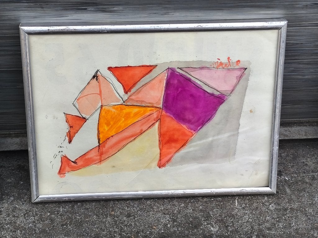 Aquarelle signe lionel vinche, Antiquités & Art, Enlèvement ou Envoi