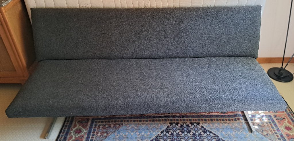 Strakke grijze vintage sofa - minimalistisch & tijdloos, Huis en Inrichting, Ophalen, Gebruikt, Vintage / Strak / Minimalistisch