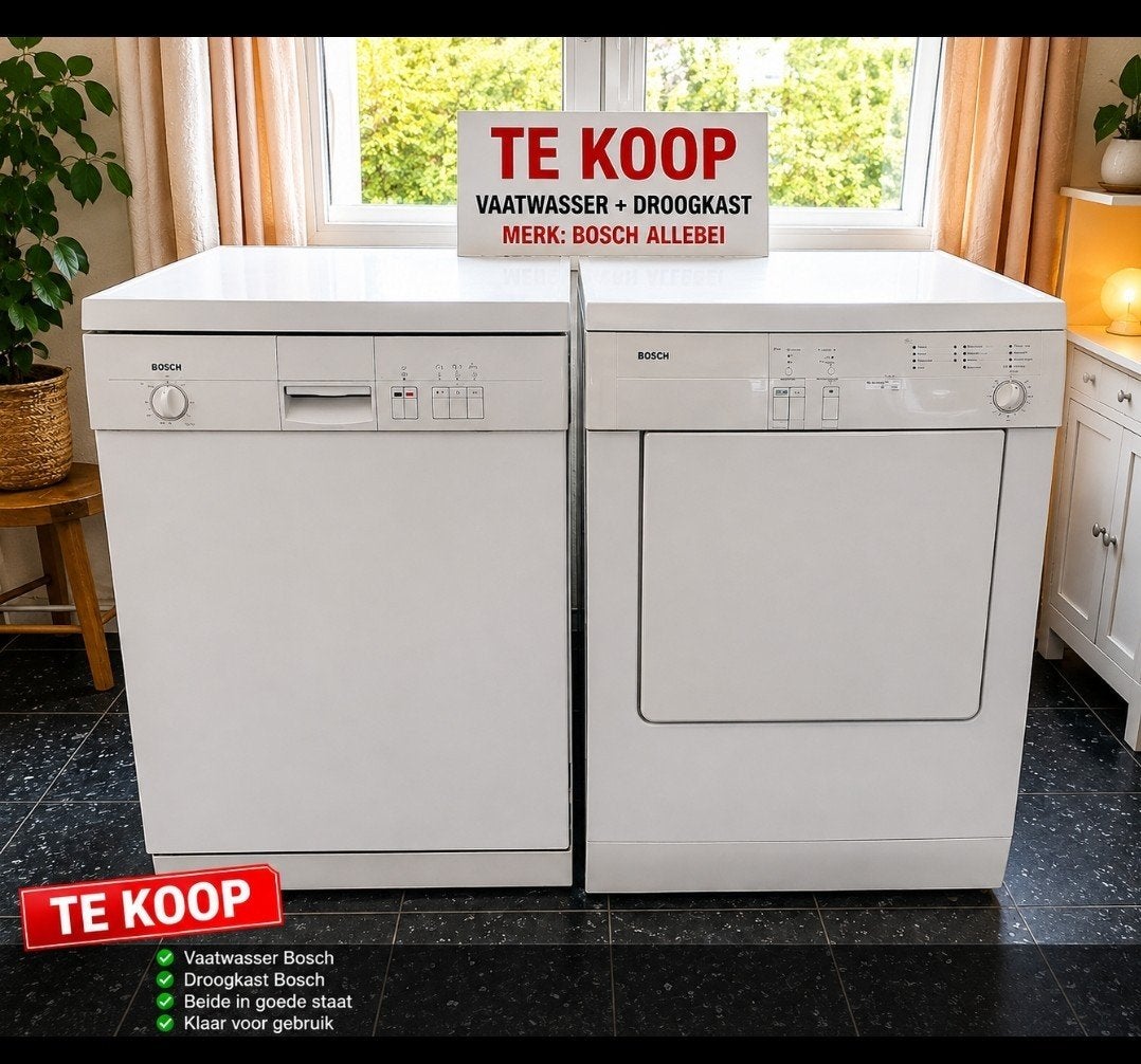 Bosch WTA 3200 droogkast en Bosch vaatwasser, Ophalen, Zo goed als nieuw