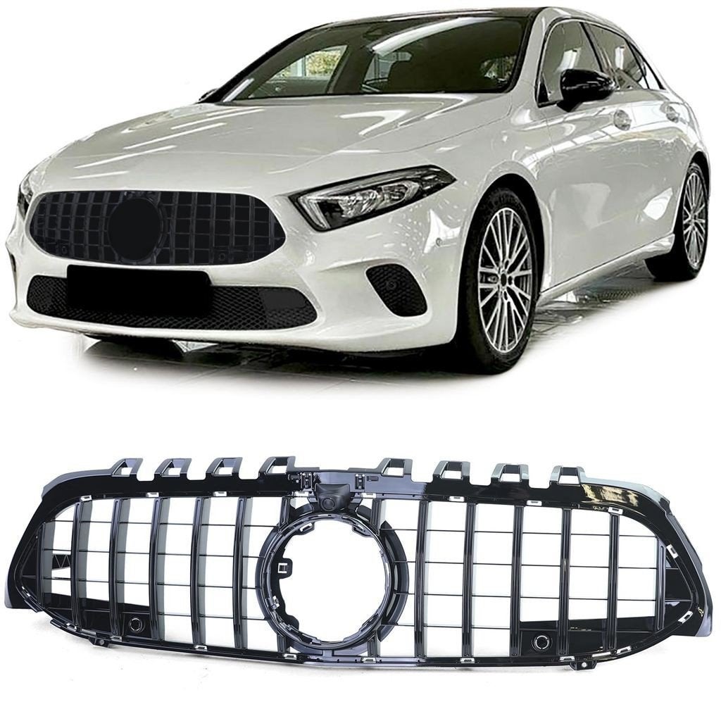 Grill Glans Zwart Voor Mercedes A Klasse W177 Met Camera, Verzenden