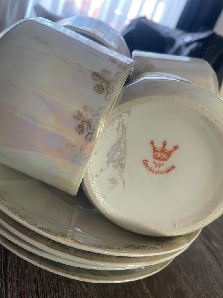 Vintage porseleinen koffieset 12delig, Ophalen