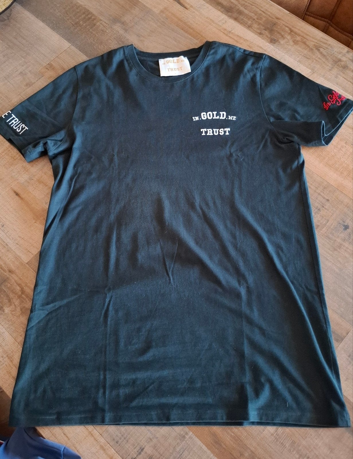 In Gold we Trust heren t shirt maat XL, Kleding | Heren, T-shirts, Maat 56/58 (XL), Ophalen of Verzenden, Zo goed als nieuw, In gold we trust