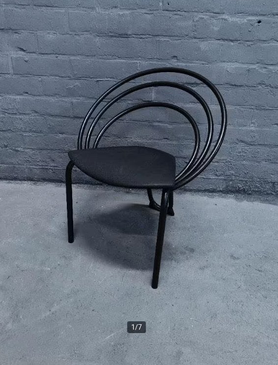 post moderne stoel 80's, Huis en Inrichting, Stoelen, Zwart, Ophalen