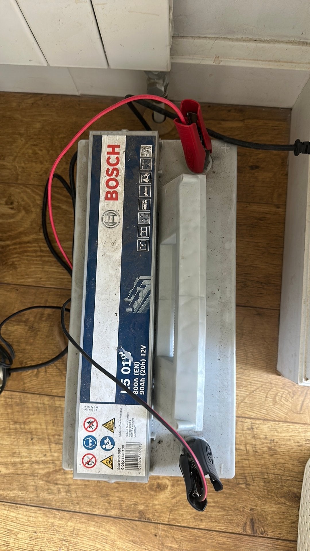 Autobatterij bosch 90ah, Ophalen, Gebruikt