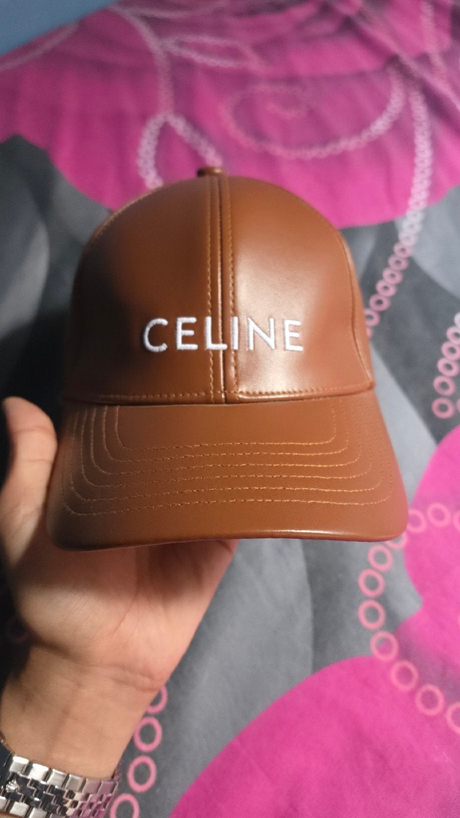 Celine & Gucci Designer Baseball Caps (Zwart & Cognac), Enlèvement, One size fits all, Celine & Gucci, Casquette
