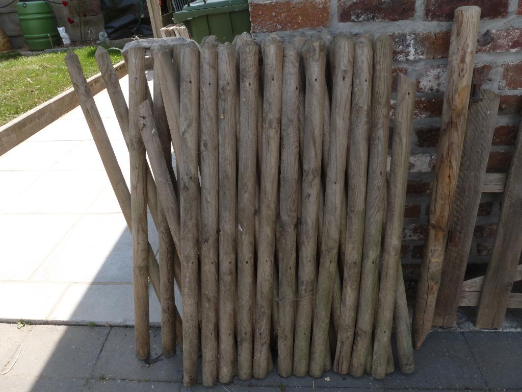 harmonicahekjes, Tuin en Terras, Ophalen, Gebruikt, Hout, Sierhekwerk