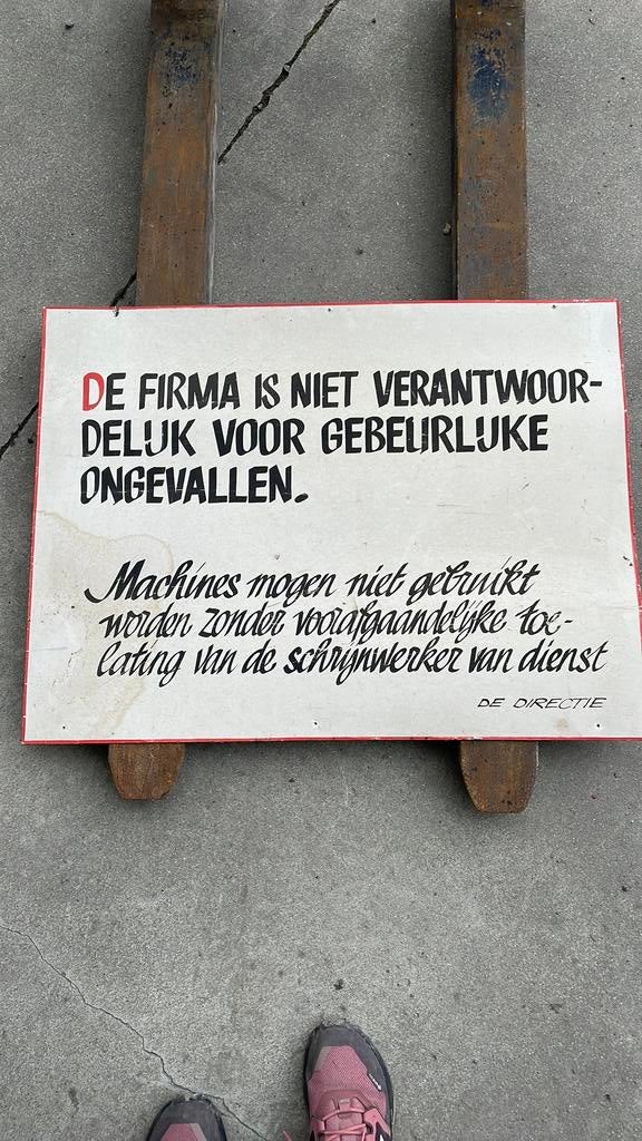 Originele handgeschreven werkplaatsborden, Doe-het-zelf en Bouw, Hout en Planken, Ophalen, Zo goed als nieuw