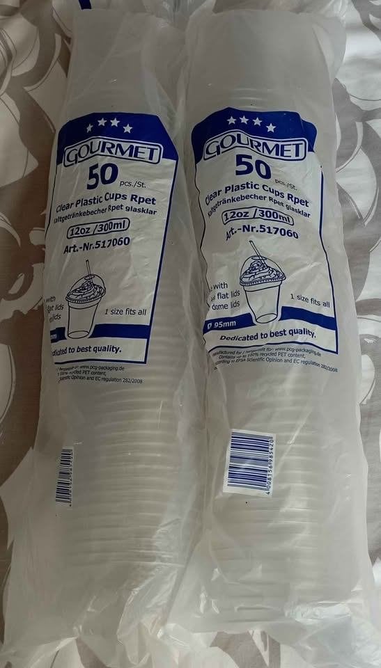600 gobelets rPET 300 ml- transparent- par 100 ou 600 pièces, Maison & Meubles, Cuisine | Vaisselle, Enlèvement, Neuf