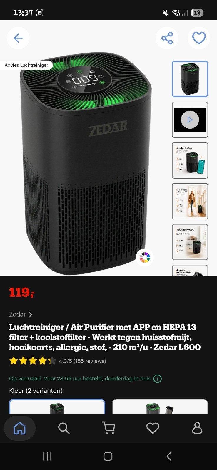 Luchtreiniger, Ophalen, Luchtreiniger