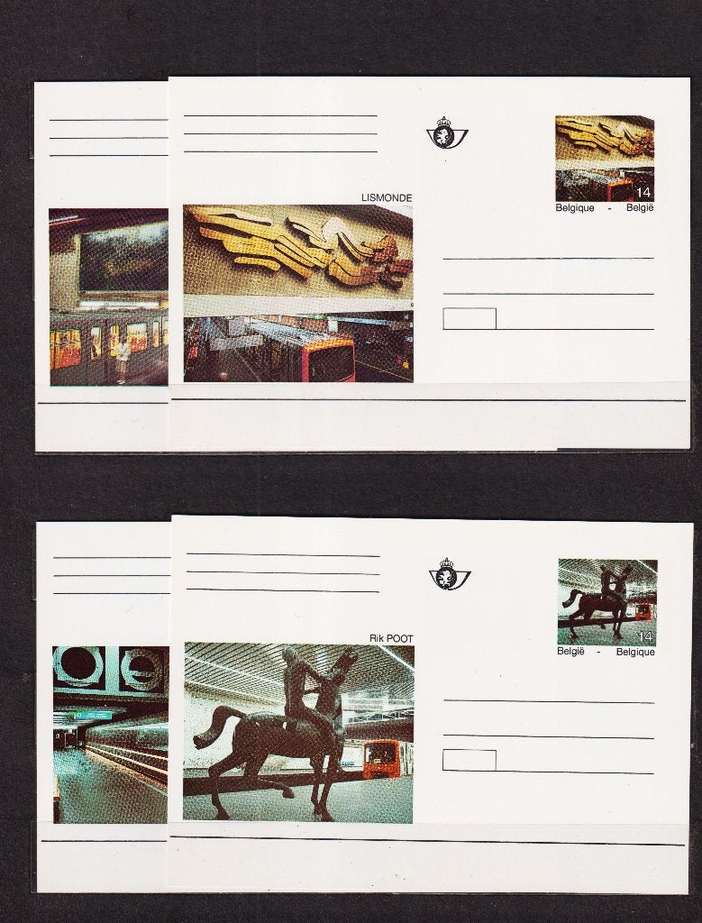 België 1991 Geïllustreerde briefkaarten BK39-BK42 **, Verzenden, Postfris, Postfris