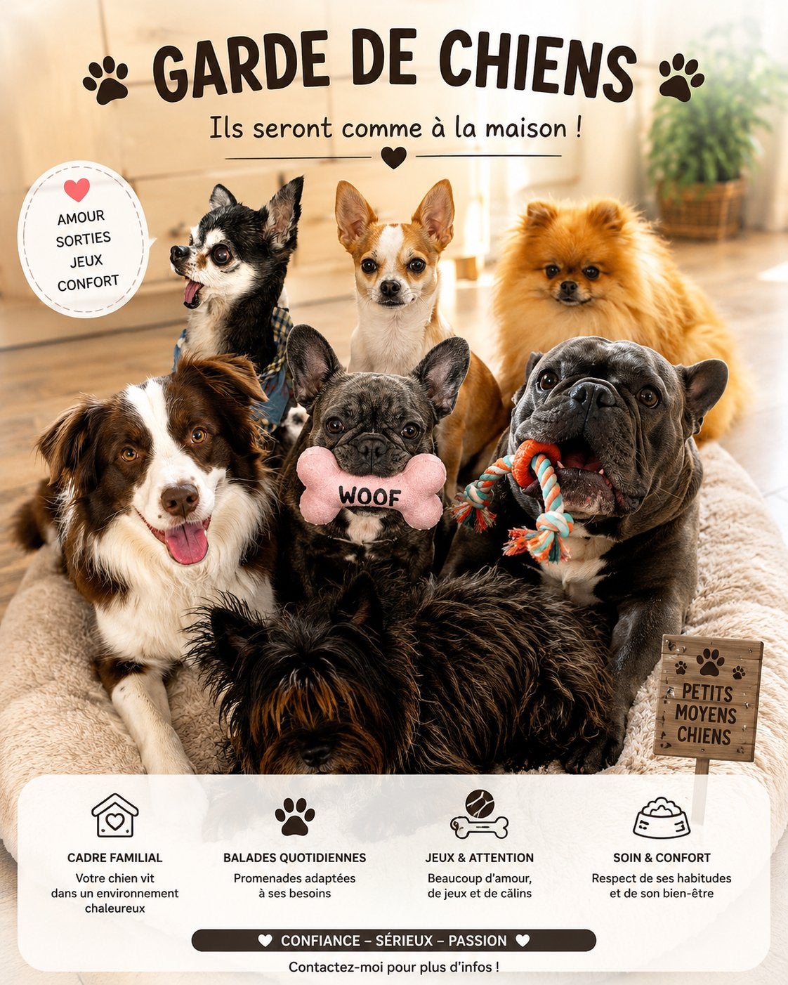 Je garde vos chiens pendant vos vacances en famille, Ophalen