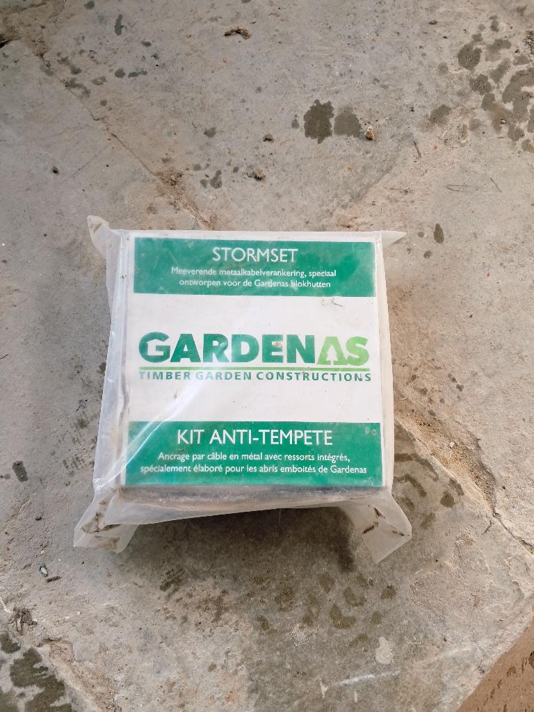 Gardenas stormset / stormverankering voor tuinhuis, Tuin en Terras, Tuinhuizen, Ophalen, Nieuw, Metaal, Tuinhuis