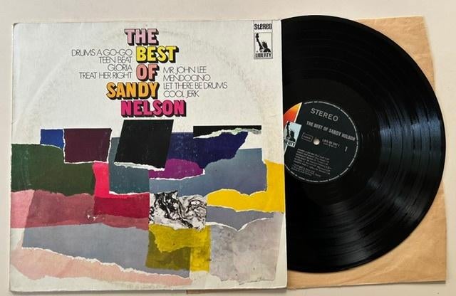 LP THE BEST OF SANDY NELSON - DRUMMERS!, Compilation, Enlèvement ou Envoi, Utilisé, 12 pouces