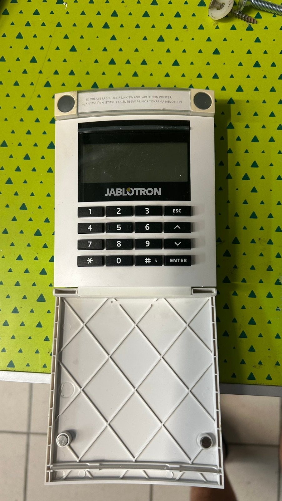 Clavier Jablotron, Enlèvement ou Envoi, Utilisé