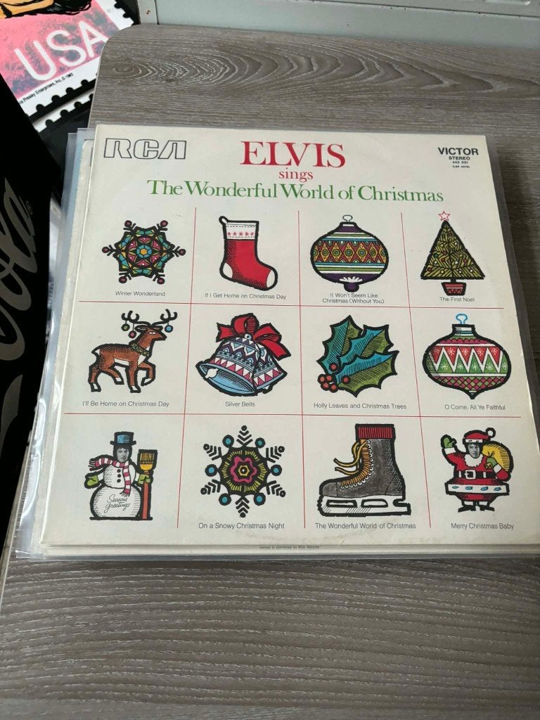 Elvis lp, sings the wonderful World of Christmas, Franse, CD & DVD, Vinyles | Rock, Housse de protection extérieure, Enlèvement ou Envoi