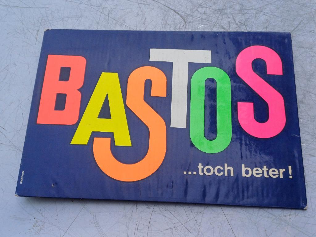 BASTOS sigaretten reclamebord, Verzamelen, Ophalen of Verzenden, Gebruikt, Reclamebord