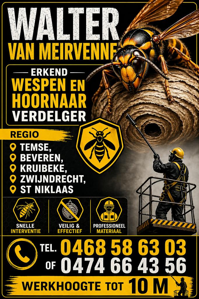 Wespen en hoornaar verdelger, Enlèvement