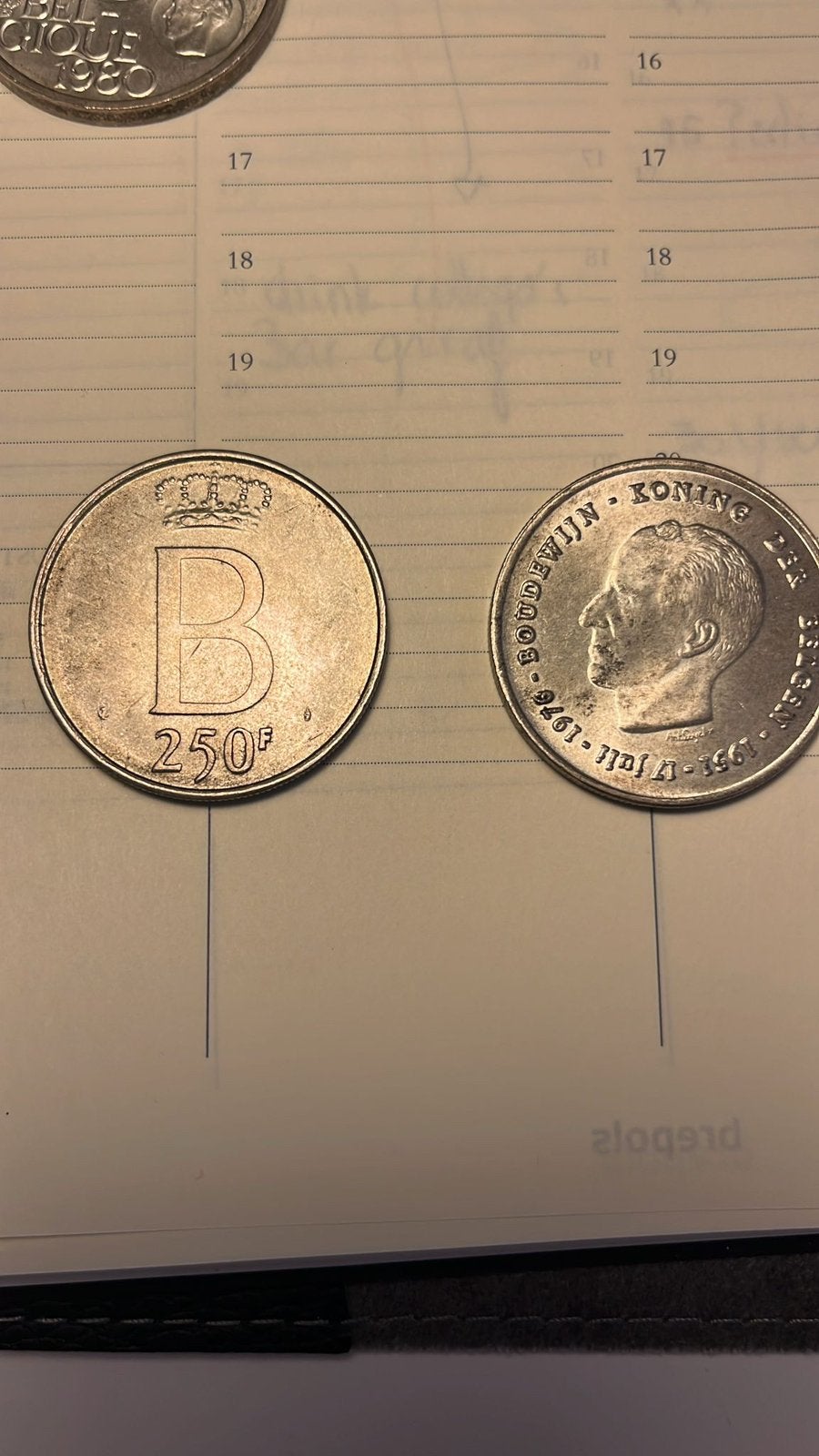 Oude Belgische zilvermunt 250fr 1951, Enlèvement ou Envoi, Argent