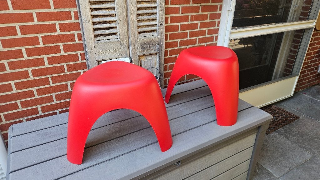 Vitra Elephant Stool limited edition - Sori Yanagi, Antiquités & Art, Art | Objets design, Chaise, Plastique, Rouge, Marqué, Enlèvement